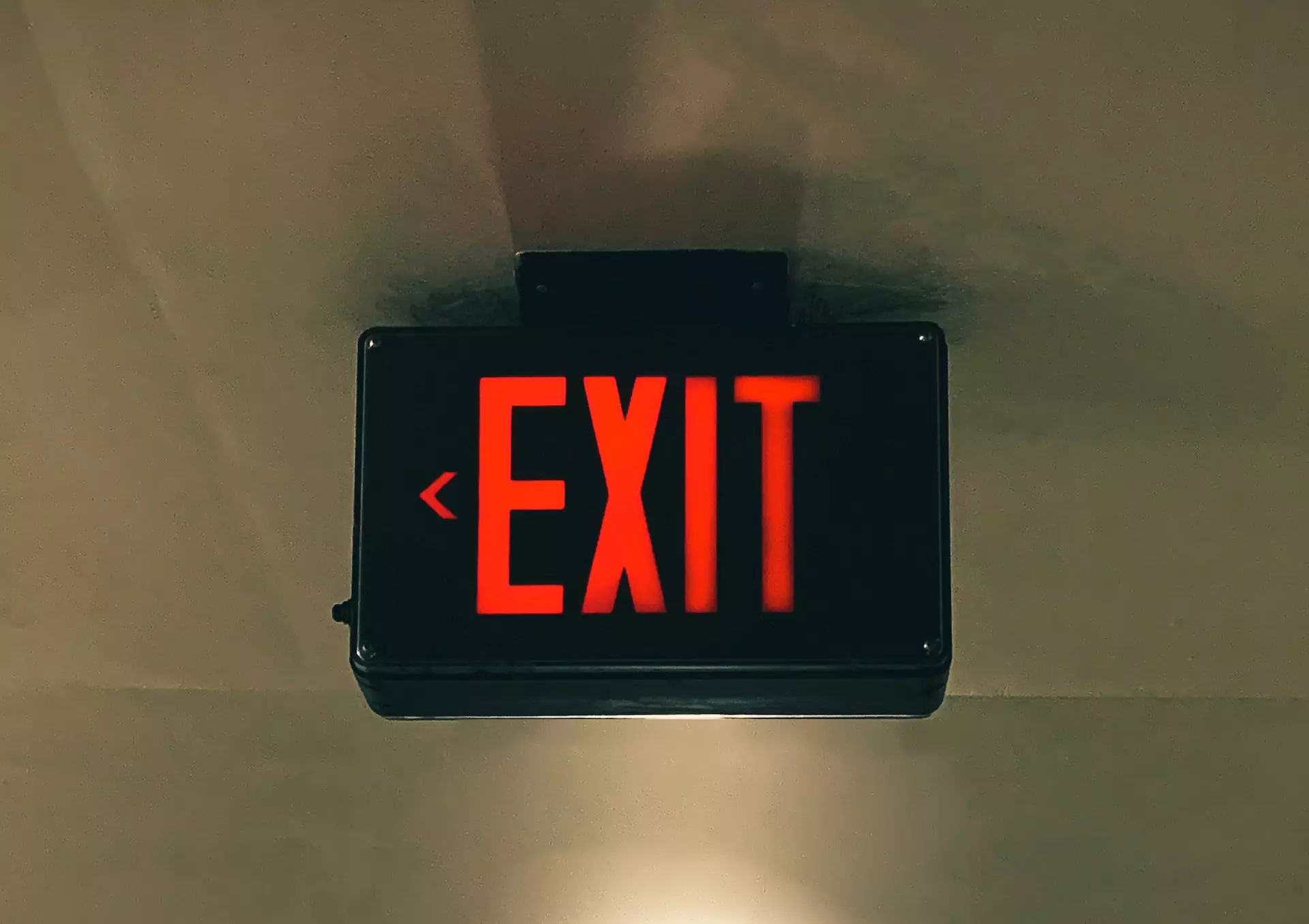 An exit sign