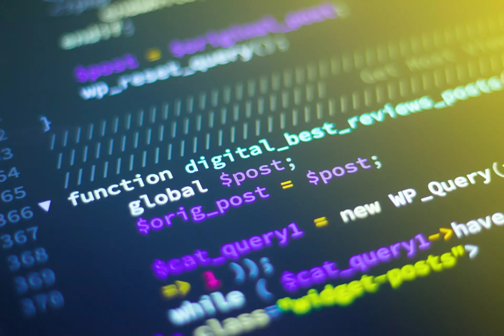 Computer code displaying a PHP function