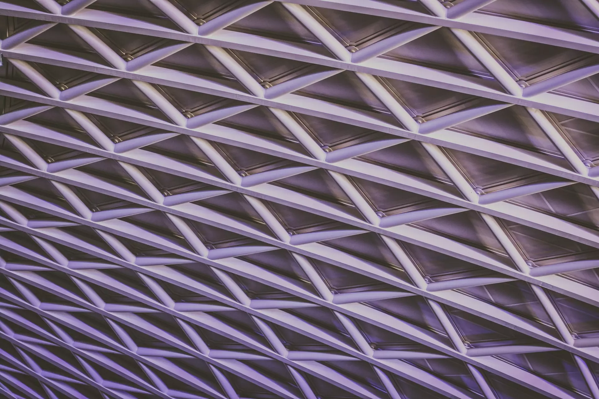 Glass and steel roof of the Great Court, British Museum, London