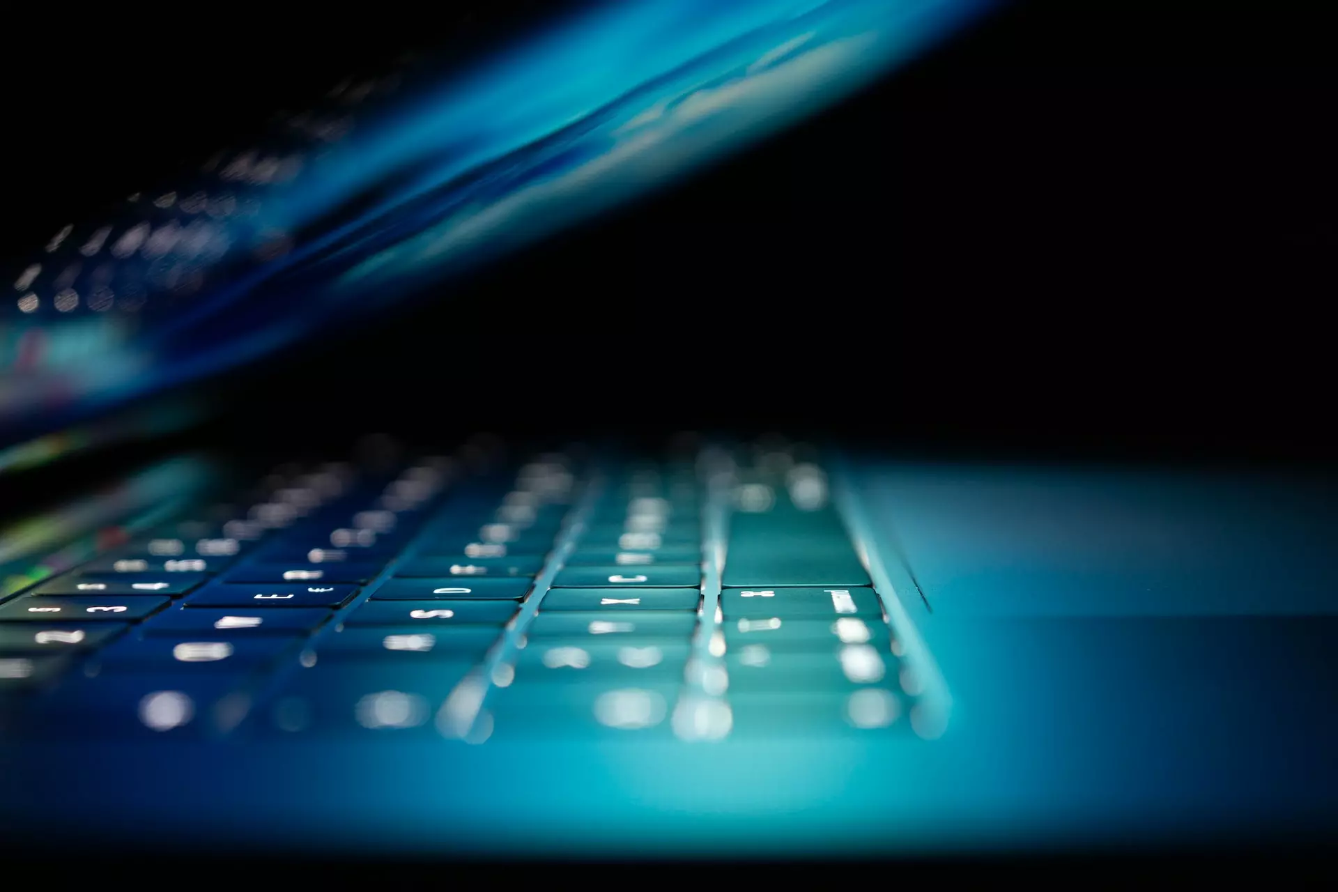 A half-closed laptop